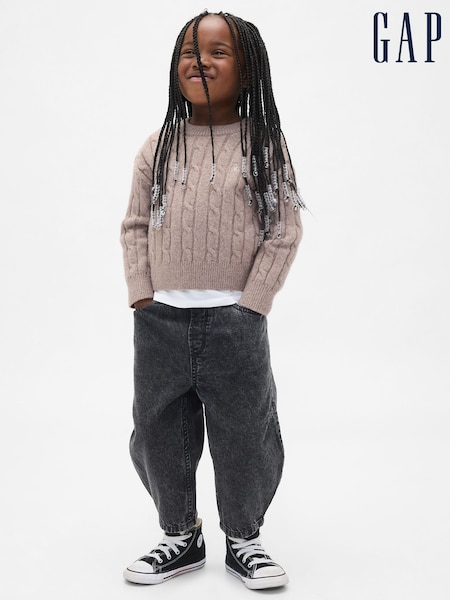 Gap Black Pull On Barrel Jeans (6mths-5yrs) (6mths-5yrs) (W75216) | €33