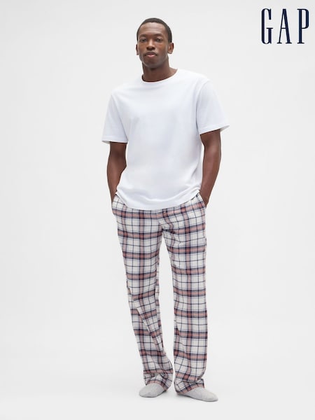 Gap White Flannel Pyjama Bottoms (W75239) | €40