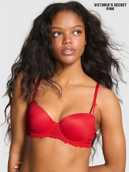 Victoria's Secret PINK Red Pepper Lightly Lined Balcony Lace Smooth Cup Lightly Lined Balcony Bra (W75411) | €41