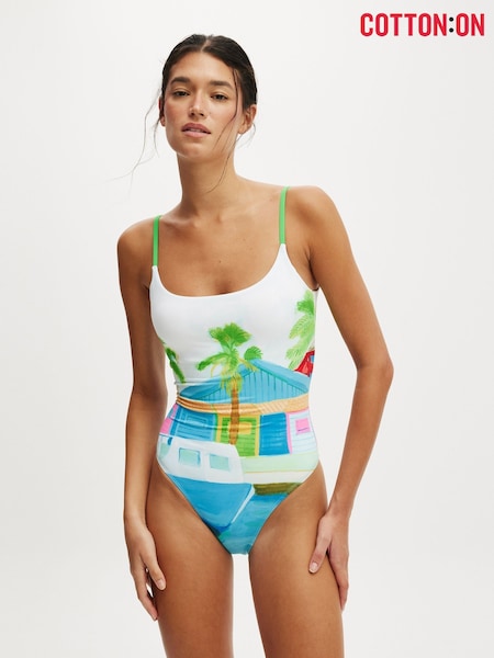 Cotton On Thin Strap Bajo Scoop Cheeky Swimsuit (W75459) | 40 €