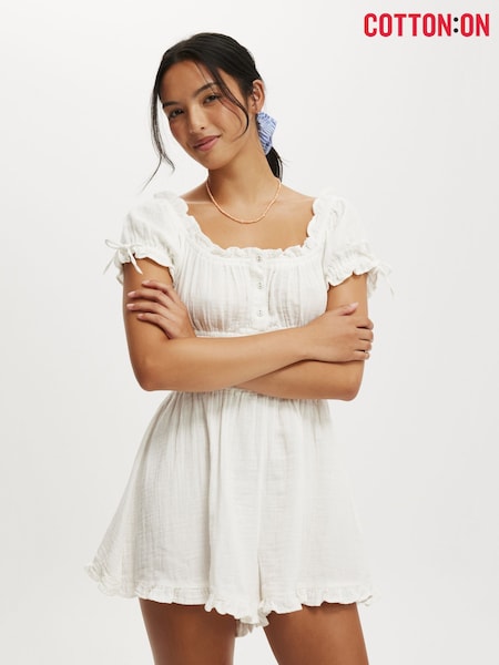 Cotton On Sadie Button Through Playsuit (W75514) | ‏161‏₪