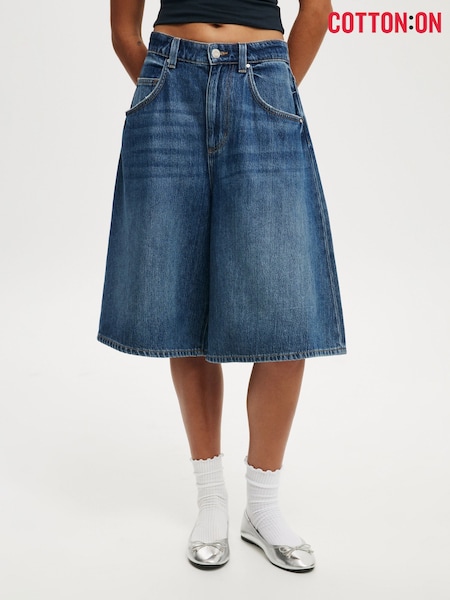Cotton On Blue Lyocell Wide Denim Jeans (W75527) | €69