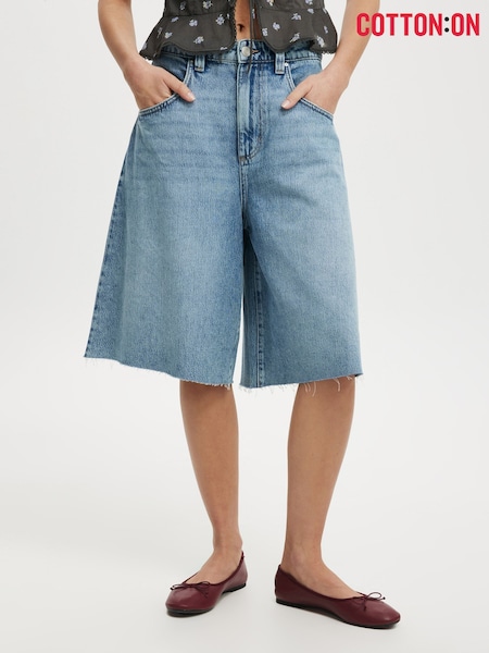 Cotton On Blue Lyocell Wide Denim Jeans (W75543) | €69