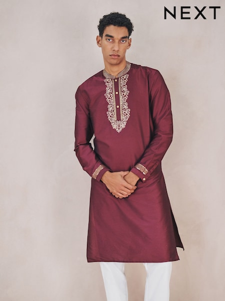 Plum Purple Kurta Shirt (W75669) | SGD 71