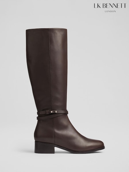 LK Bennett Brown Bena Espresso Casual Riding Boots (W75673) | €701
