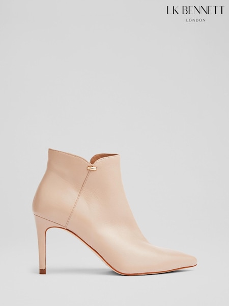 LK Bennett Natural Corinne Leather Ankle Boots (W75678) | R$ 3.940