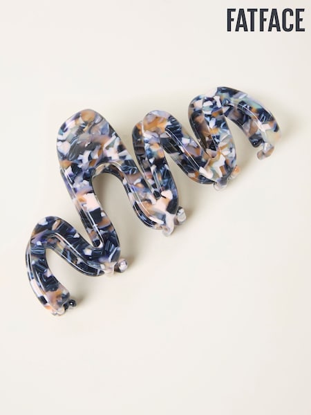 FatFace Navy Blue Large Squiggle Claw Clip (W75772) | AED84
