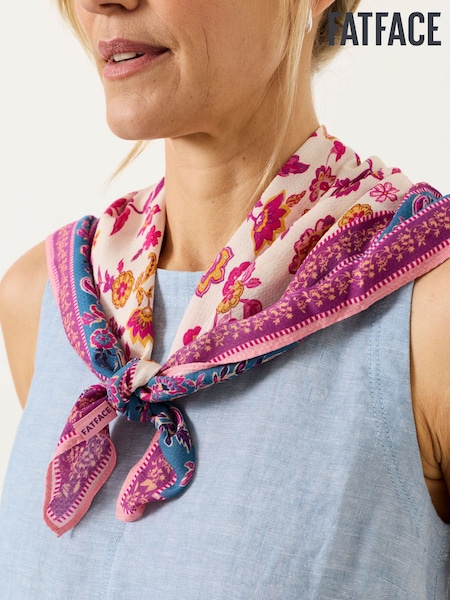 FatFace Pink Decorative Floral Hair Scarf (W75822) | €23