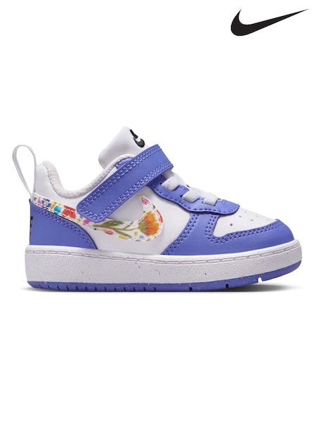 Purple/White Floral Print - Nike Infant Court Borough Low Recraft Trainers (W75845) | 261 LEI