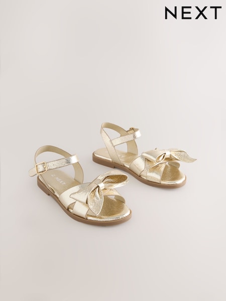 لون ذهبي - Bow Sandals (W75890) | ‏91 د.إ.‏ - ‏ 127‏ د.إ.