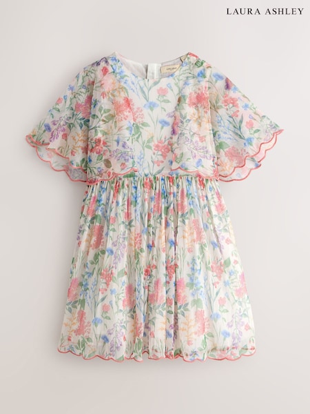Laura Ashley Elston Garden Printed Mesh Cape Dress (W75956) | AED233 - AED268