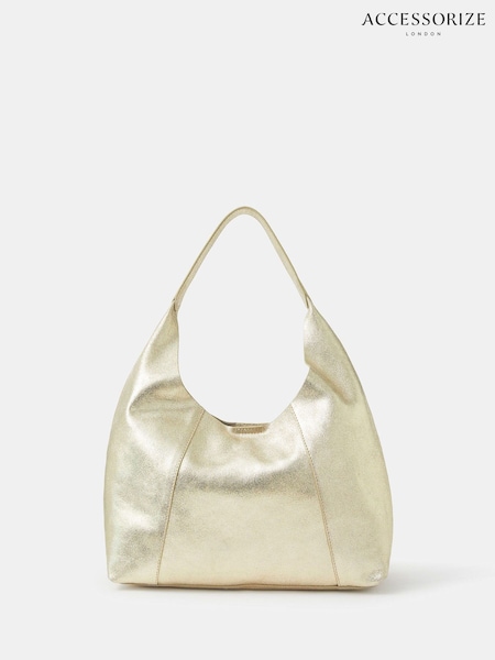 Accessorize Gold Slouchy Suede Shoulder Bag (W76067) | €86