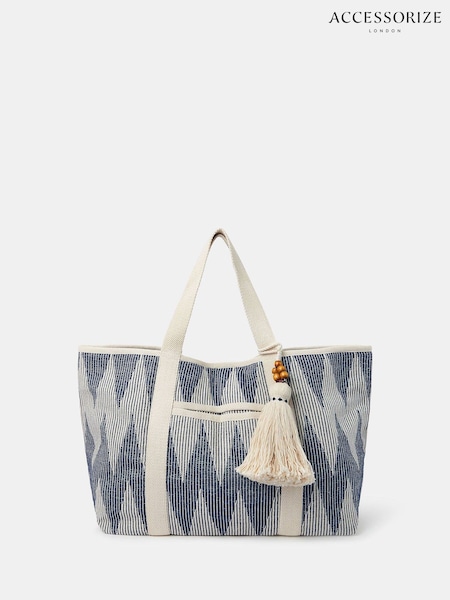 Accessorize Chevron Canvas Beach Bag (W76073) | R$ 295