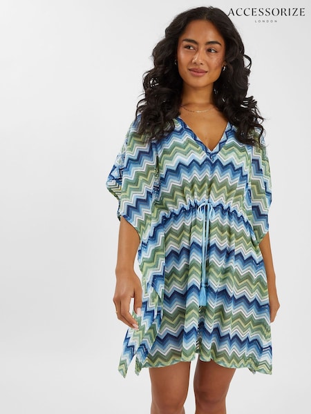 Accessorize Zig Zag Crochet Mini Kaftan (W76083) | €63
