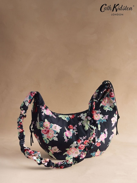 Cath Kidston Black Archive Bunches Sling Cross-Body Bag (W76342) | $112