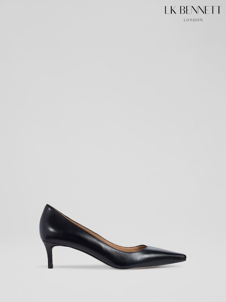 LK Bennett Black Ava New Signature Nappa Leather Court (W76362) | €253