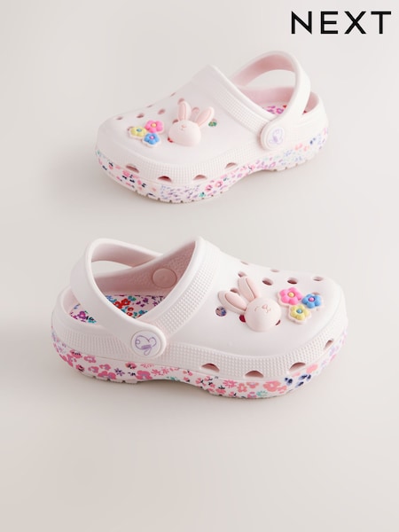 White/Pink Bunny Character Clogs (W76419) | $26 - $28