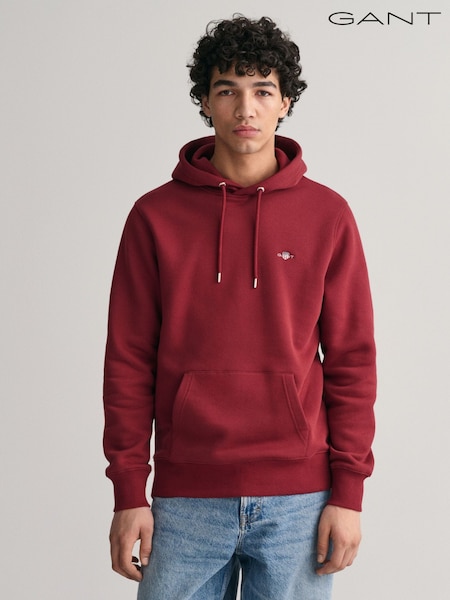 GANT Red Regular Fit Shield Logo Hoodie (W76433) | €141