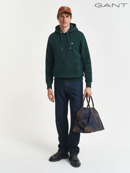 GANT Green Regular Fit Shield Logo Hoodie (W76437) | €141