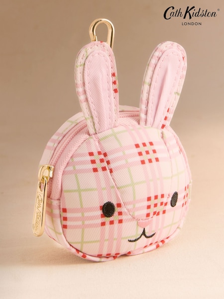 Cath Kidston Pink Check Rabbit Clip On Purse (W76564) | SGD 35
