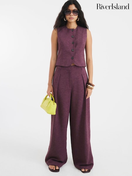 River Island Purple Wide Leg Trousers (W76613) | € 62