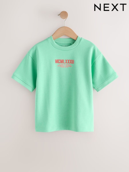 Bright Green Graphic Print Heavyweight Short Sleeve T-Shirt (3-16yrs) (W76641) | AED30 - AED56