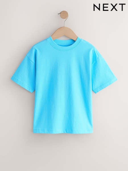 Aqua Blue Relaxed Fit Short Sleeve T-Shirt (3-16yrs) (W76657) | AED18 - AED33