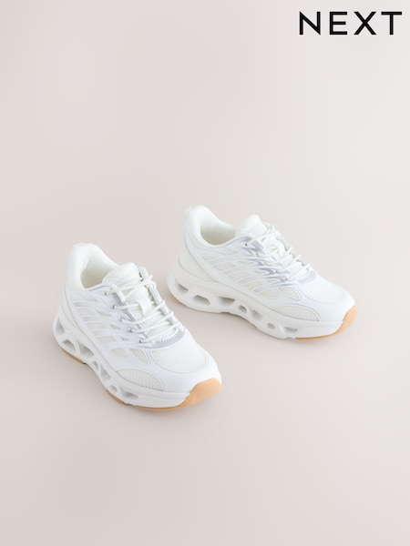 White Elastic Lace Slip On Trainers (W76761) | ৳ 4,550 - ৳ 5,880