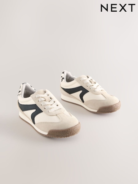 Black/White Lace Up Trainers (W76770) | AED137 - AED173