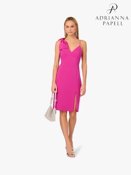 Adrianna by Adrianna Papell Pink Stretch Crepe Dress (W76779) | €228