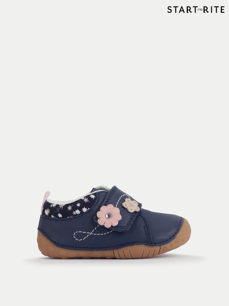 Start-Rite Baby Girls Blue Lila Rip Tape Closed Pre Walkers (W76863) | AED227