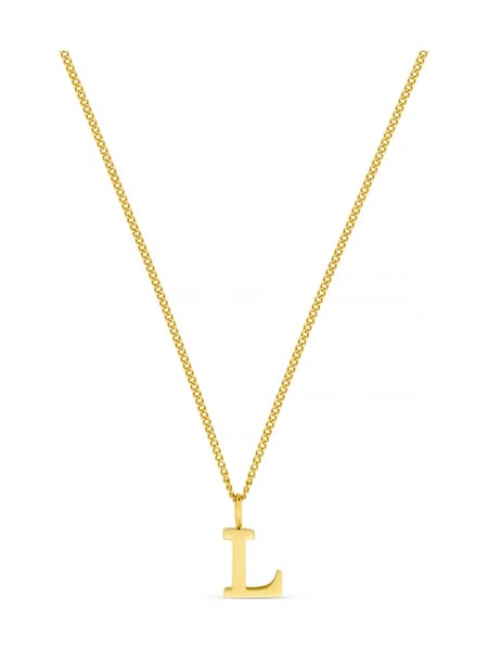 Orelia Luxe Gold Tone L Initial Waterproof Necklace with Giftbox (W76912) | €51