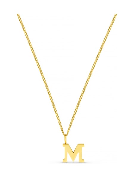 Orelia Luxe Gold Tone M Initial Waterproof Necklace with Giftbox (W76924) | €51