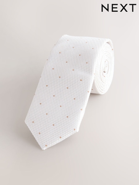 Neutral Polka Dot Tie (3-16yrs) (W76956) | €10