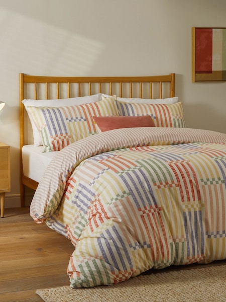 Duvet Day Multi Madison Stripe Printed Soft Touch Duvet Set (W76995) | R$ 140 - R$ 205