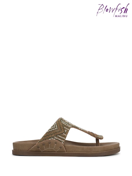 Blowfish Malibu Regular Fit Orange Lyric Toe Post Sandals (W77106) | R$ 640