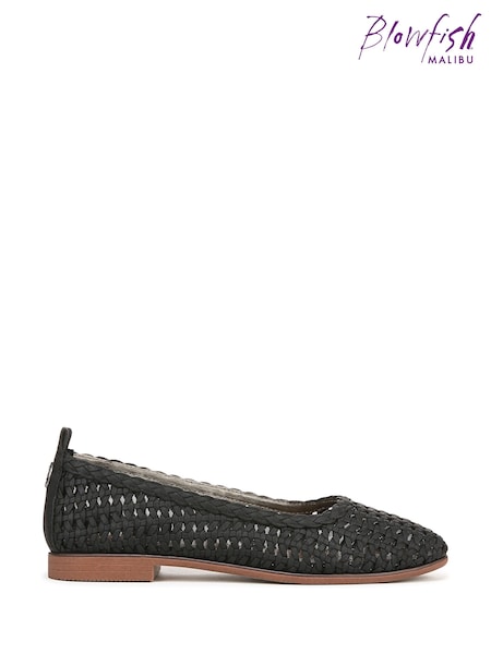 Blowfish Malibu Regular Fit Bardot Ballet Black Flats (W77116) | AED320
