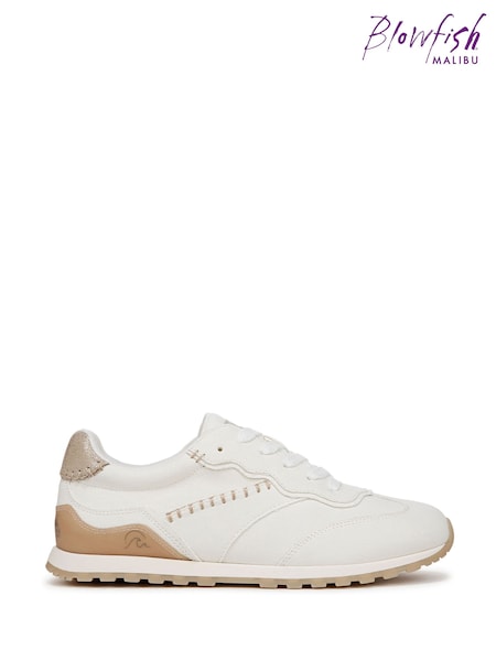 Blowfish Malibu Regular Fit  Valley Lace Up White Trainers (W77130) | AED320