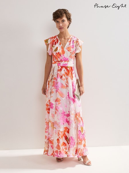 Phase Eight Pink Liana Burnout Dress (W77232) | R$ 3.250