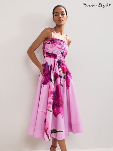Phase Eight Pink Cassia Printed Dress (W77239) | €228