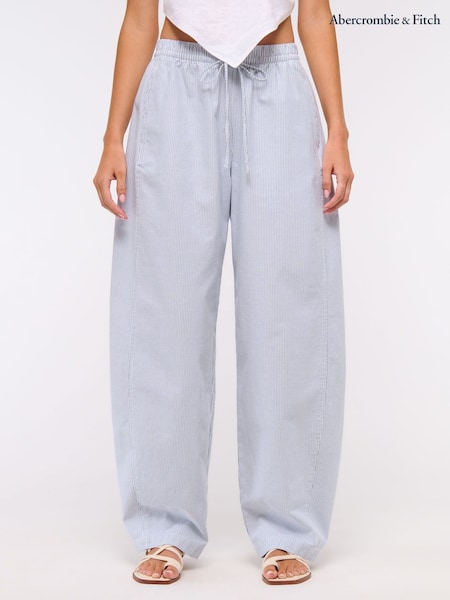 Abercrombie & Fitch Blue Mid Rise Barrel Trouser (W77590) | R$ 535