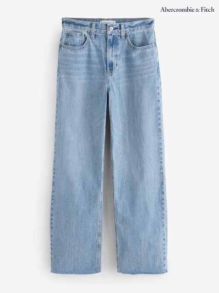 Синий - Abercrombie & Fitch Loose High Rise Jeans (W77601) | €99