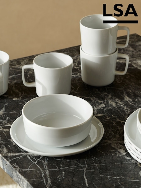 LSA International Set of 2 White Collective Mugs 370ml (W77765) | €32