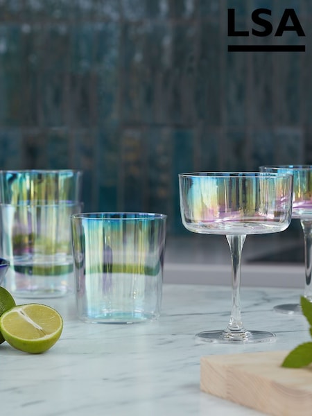 LSA International Set of 2 Mother of Pearl Iridescence Cocktail Glasses 230ml (W77770) | €34