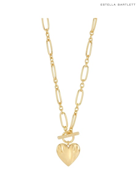 Estella Bartlett Gold Tone Waterproof Molten Heart Necklace (W77891) | €66