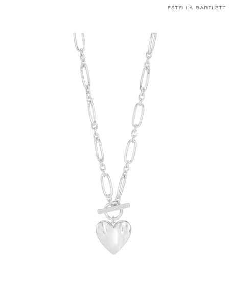 Estella Bartlett Silver Tone Waterproof Molten Heart Necklace (W77892) | €63