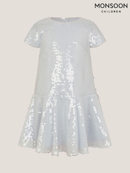 Monsoon Blue Sequin Drop Waist Dress (W77966) | €53 - €58