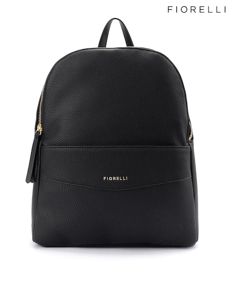 Black - Fiorelli Large Trenton Backpack Plain Brown Bag