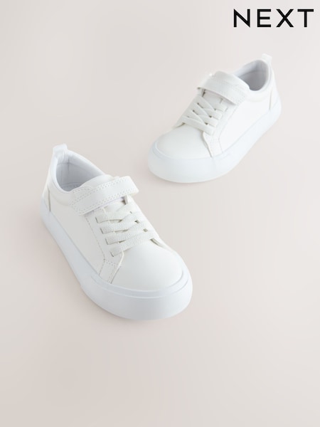 White Touch Fastening Elastic Lace Smart Trainers (W78015) | AED102 - AED137
