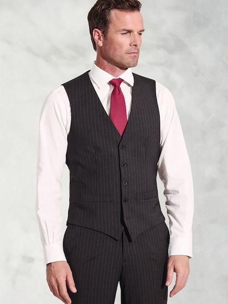 Brook Taverner Stripe Suit Waistcoat (W78148) | ‏37 ر.ع.‏